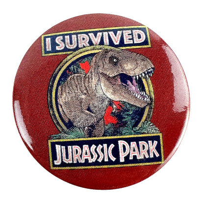 Jurassic Park Throw Blanket I Survived T-Rex Fleece Blanket With Button 45" x 60"