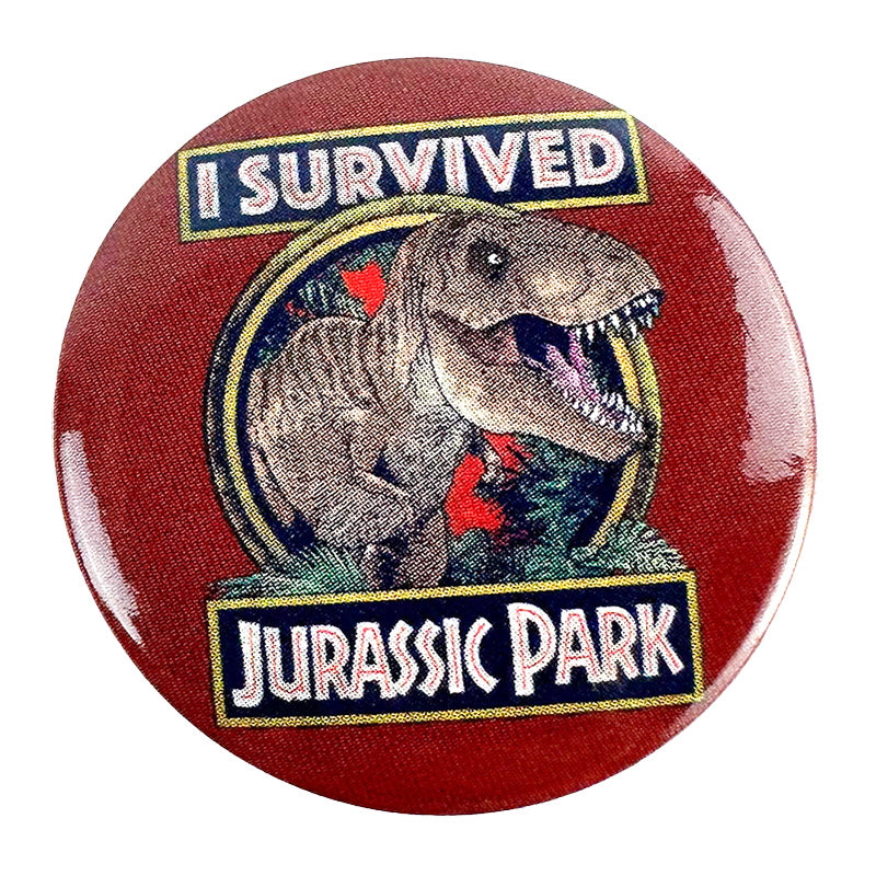 Jurassic Park Throw Blanket I Survived T-Rex Fleece Blanket With Button 45" x 60"
