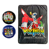 Voltron Throw Blanket Defender Of The Universe Retro Blank With Buttons 45" x 60"