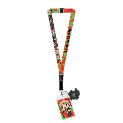 Chainsaw Man Keychain Manga Anime ID Badge Holder Lanyard w/ Rubber Pendant