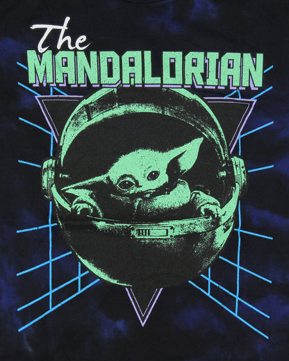 Star Wars Mens' The Mandalorian Transport Pod Dark Mode Tie-Dye T-Shirt
