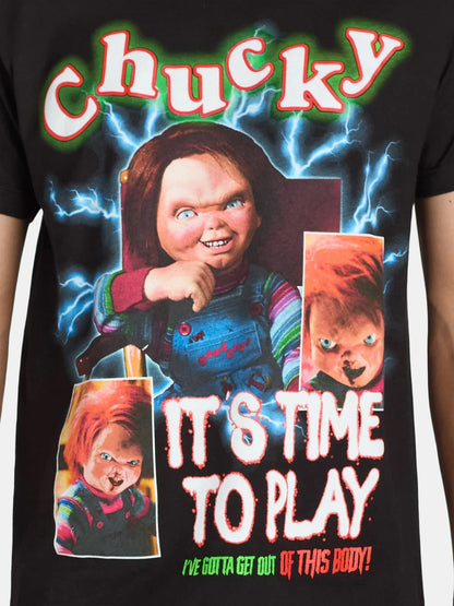 Chucky T-Shirt Men's It's Time To Play Short Sleeve Graphic Print Top