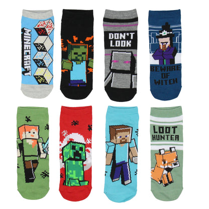 Minecraft Men's 12 Days of Socks Ankle and Crew Socks Mix and Match Gift Box Set