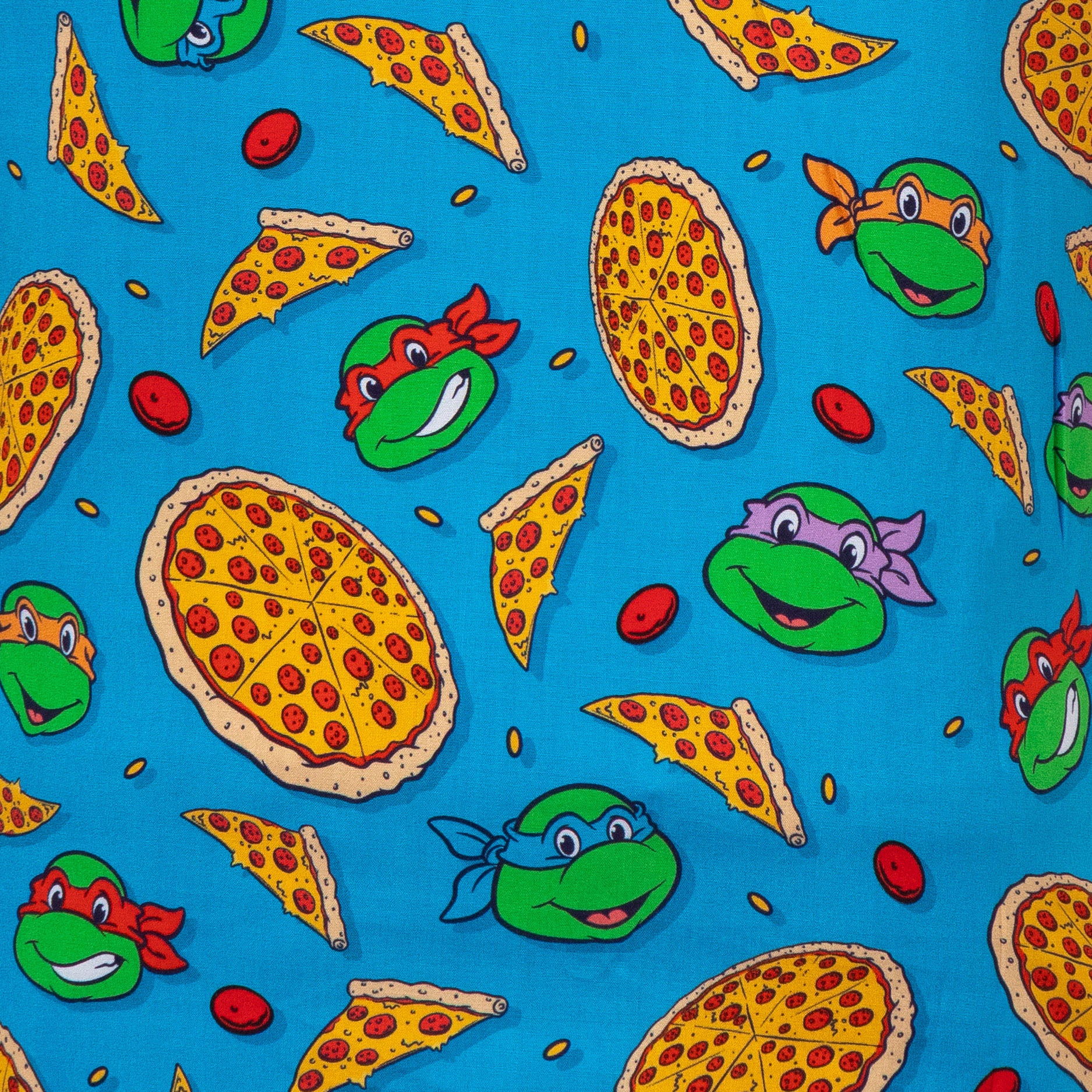 Teenage Mutant Ninja Turtles Hawaiian Shirt Boys' Pizza Woven Button Up Top