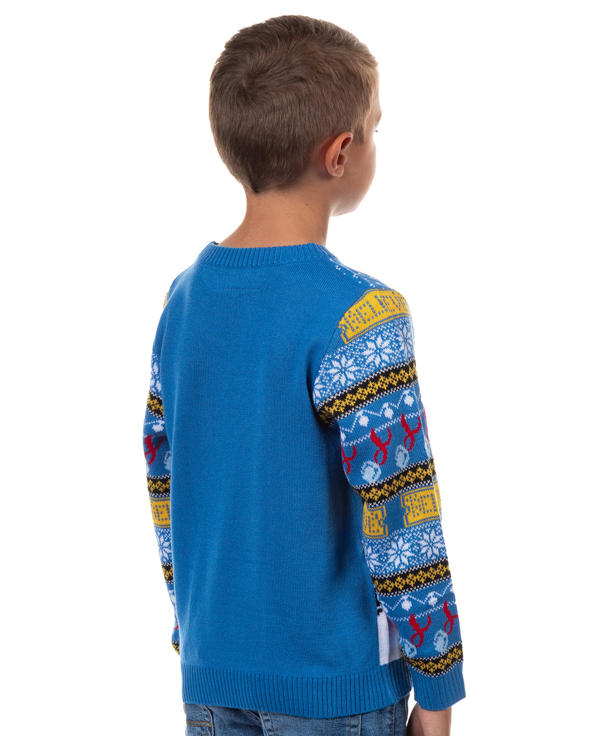 Polar Express Ugly Sweater Kids All Aboard Fair Isle Knit Holiday Pullover