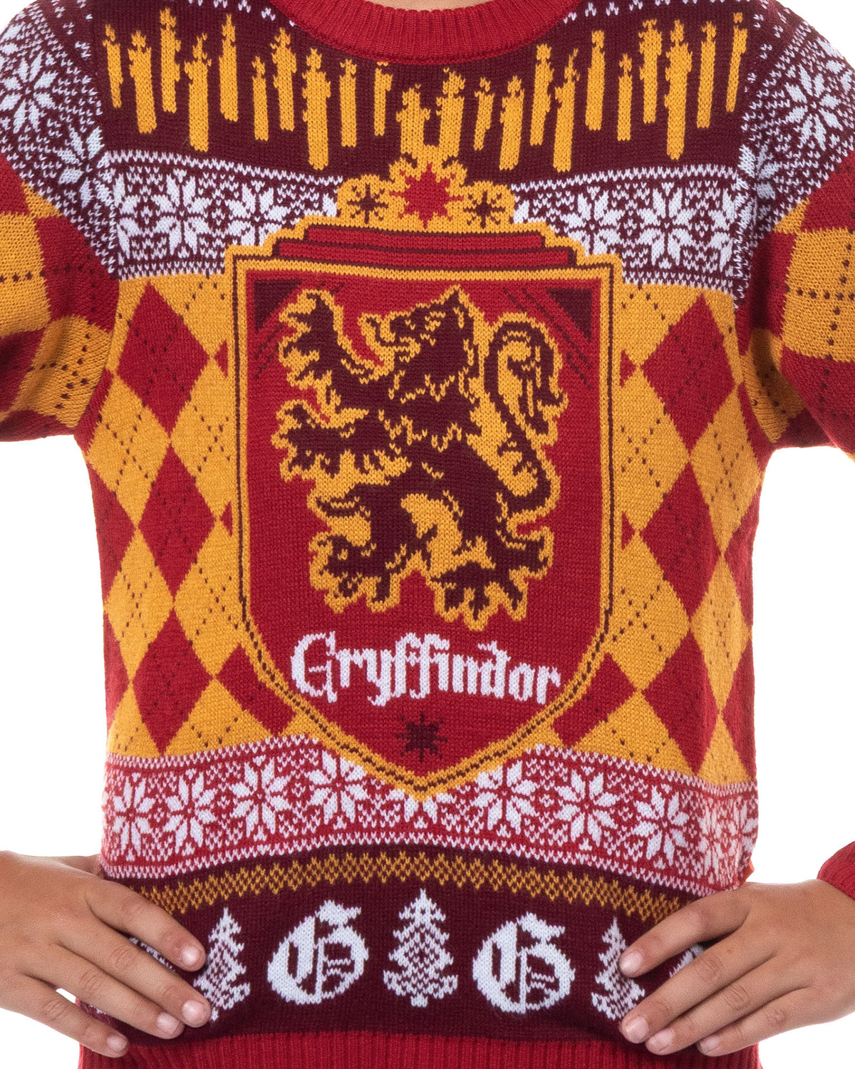 Harry Potter Ugly Sweater Kids House Crest Knit Christmas Pullover