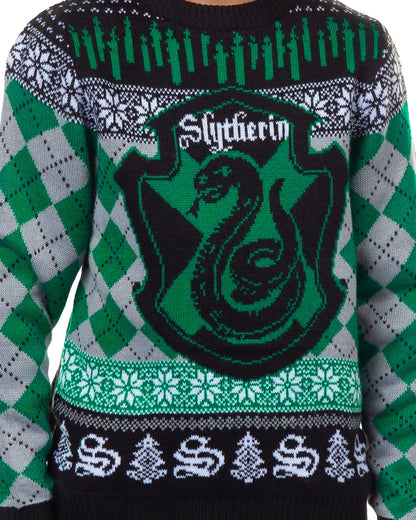 Harry Potter Ugly Sweater Kids House Crest Knit Christmas Pullover