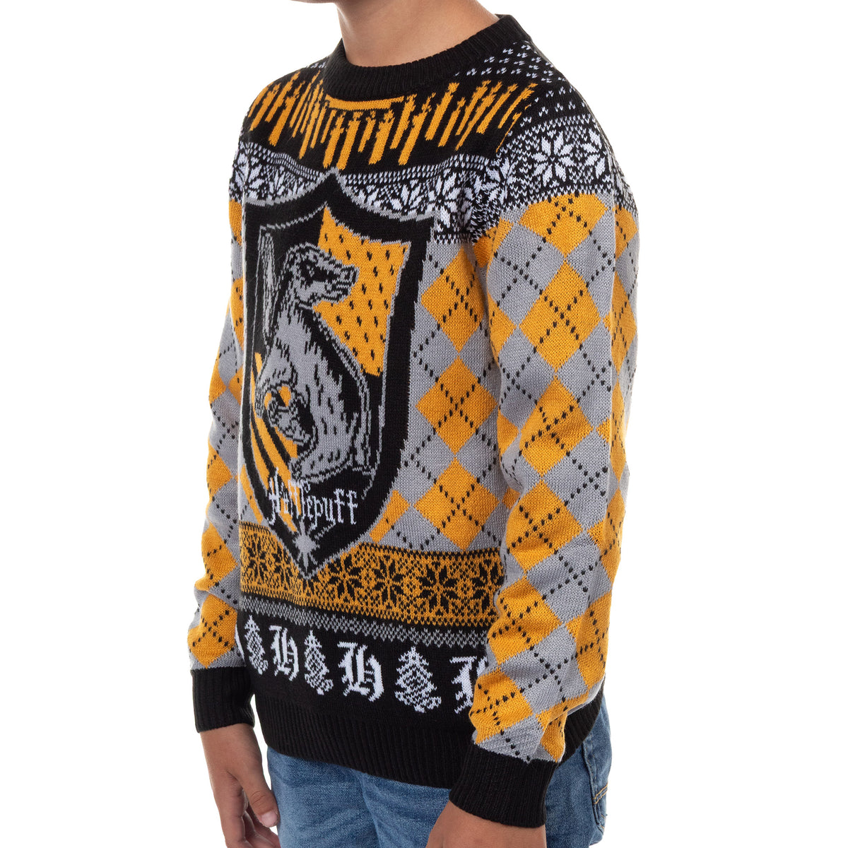 Harry Potter Ugly Sweater Kids House Crest Knit Christmas Pullover