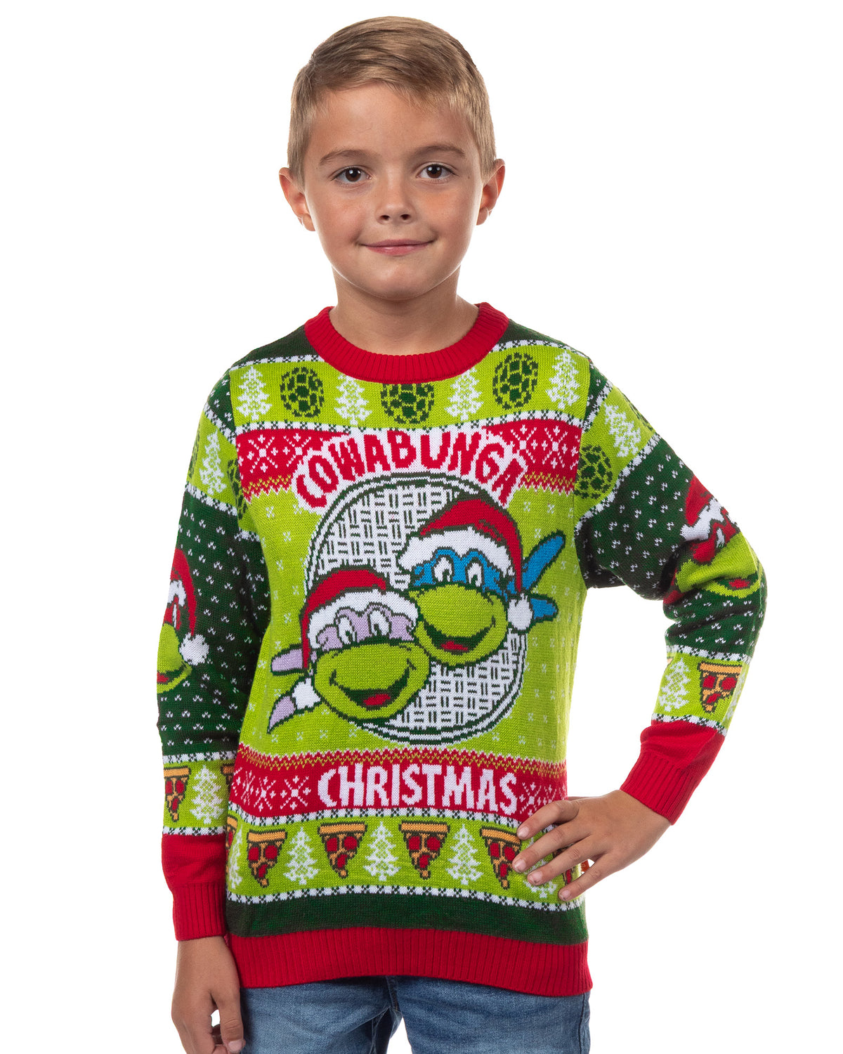 Teenage Mutant Ninja Turtles Ugly Sweater Kids Cowabunga Christmas Pullover