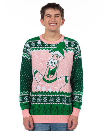SpongeBob SquarePants Ugly Sweater Adult Patrick Holiday Knit Pullover