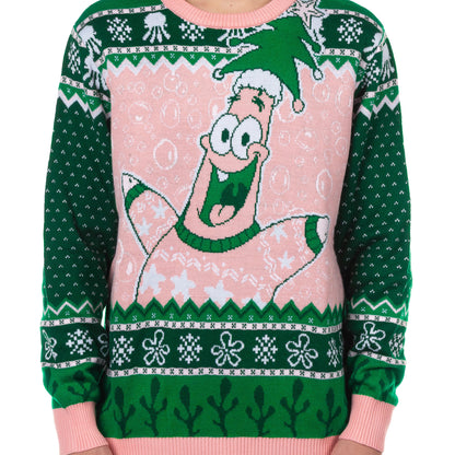 SpongeBob SquarePants Ugly Sweater Adult Patrick Holiday Knit Pullover