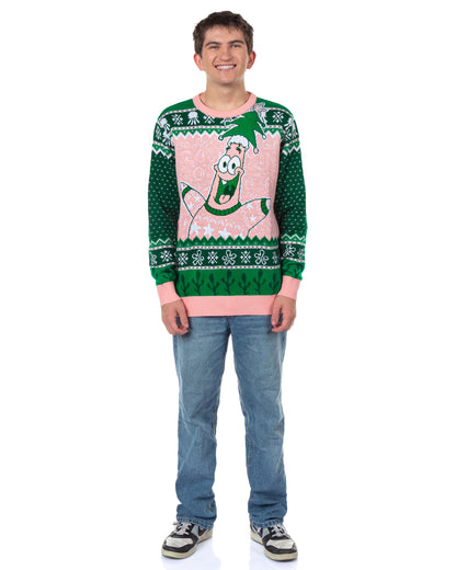 SpongeBob SquarePants Ugly Sweater Adult Patrick Holiday Knit Pullover