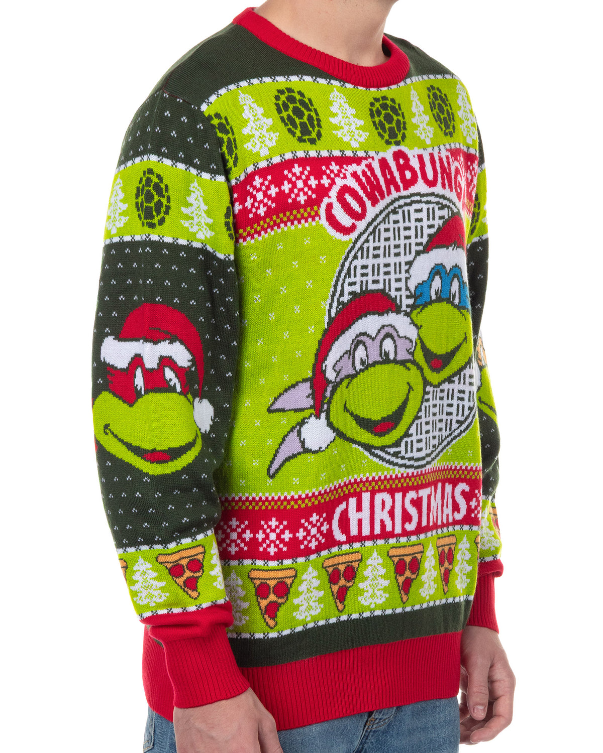 Teenage Mutant Ninja Turtles Ugly Sweater Adult Cowabunga Christmas Pullover