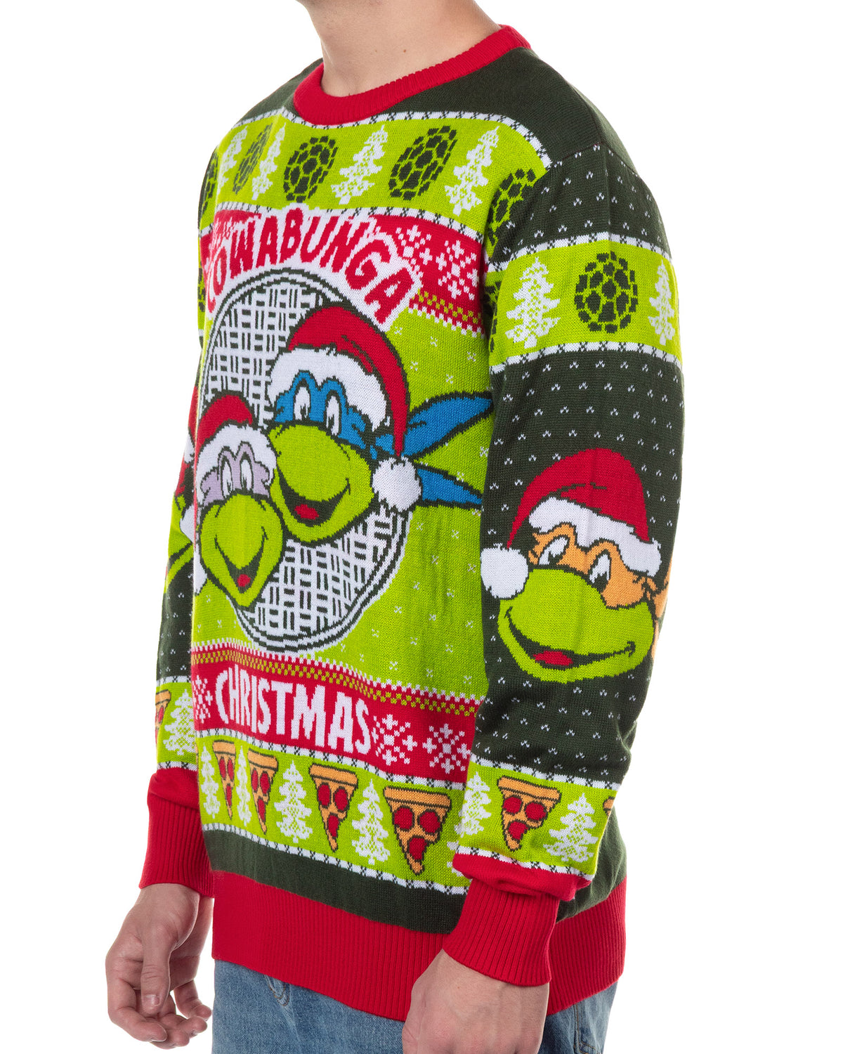Teenage Mutant Ninja Turtles Ugly Sweater Adult Cowabunga Christmas Pullover