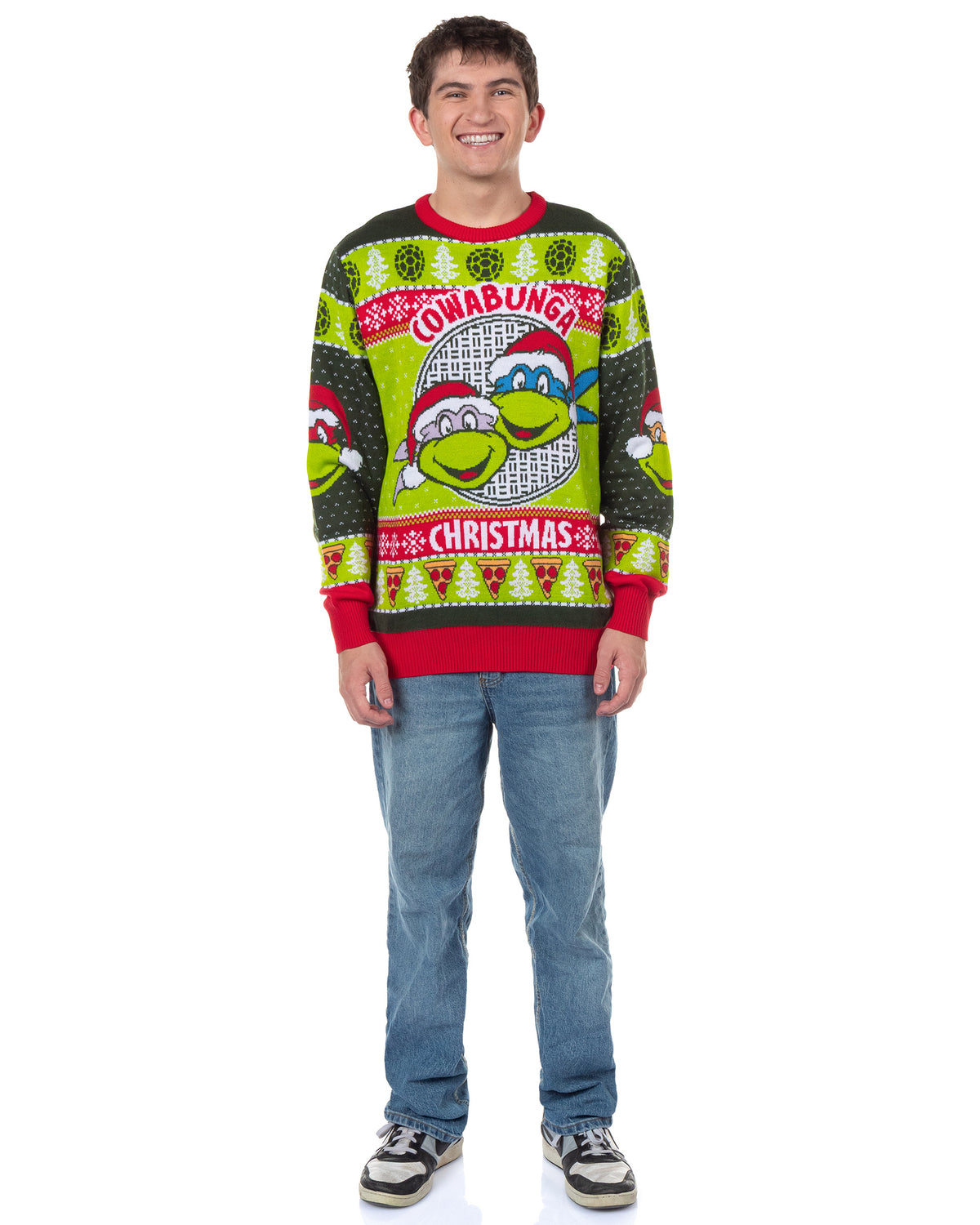 Teenage Mutant Ninja Turtles Ugly Sweater Adult Cowabunga Christmas Pullover