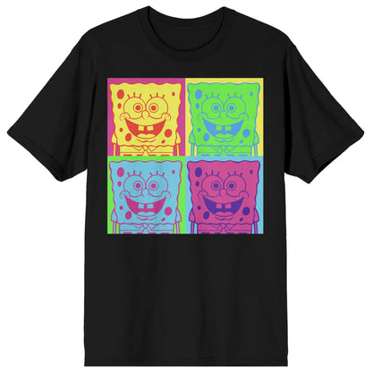 SpongeBob Squarepants T-Shirt Men's Color Block Grid Character Design Tee