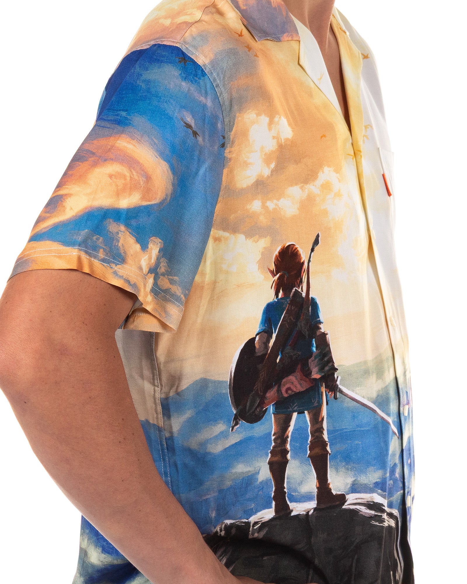 Nintendo The Legend of Zelda Hawaiian Shirt Breath Of The Wild Button Up