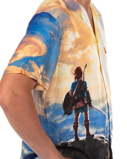Nintendo The Legend of Zelda Hawaiian Shirt Breath Of The Wild Button Up
