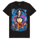 Coraline Men's Spiral Tunnel Character Graphic Print Adult T-Shirt