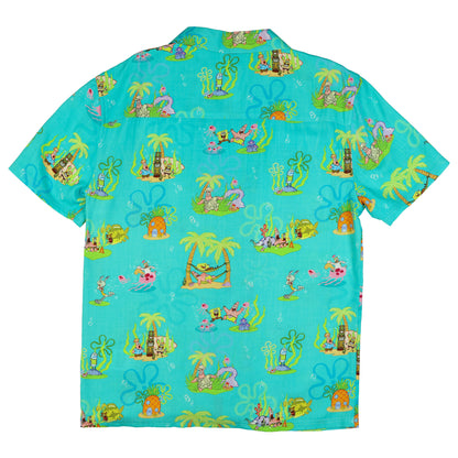 SpongeBob SquarePants Hawaiian Shirt Chill'n Boy's Woven Button Up Top