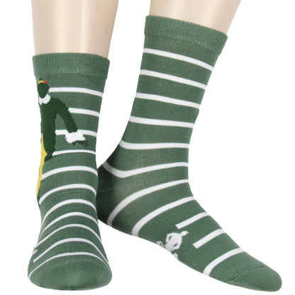 Elf Women's Socks Buddy Santa's Coming VHS Replica Case 2-Pair Crew Socks