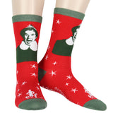 Elf Women's Socks Buddy Santa's Coming VHS Replica Case 2-Pair Crew Socks