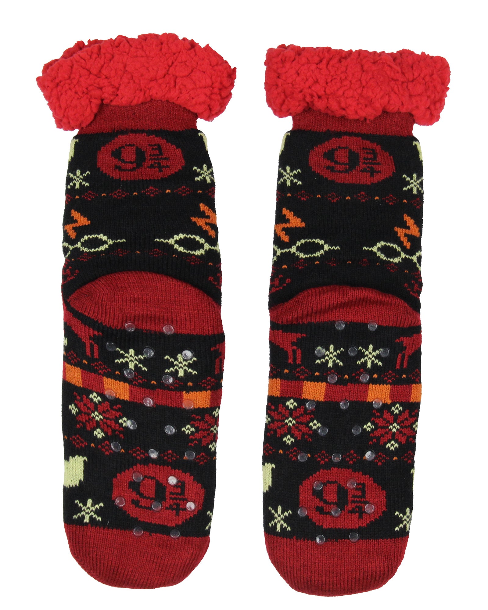 Harry Potter Women's Icons Knit Fleece Lined Slipper Crew Socks Shoe Size 5-10