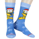 Garfield Socks Men's Holiday Inspired Snowflake Mid-Calf Crew Socks 1 Pair