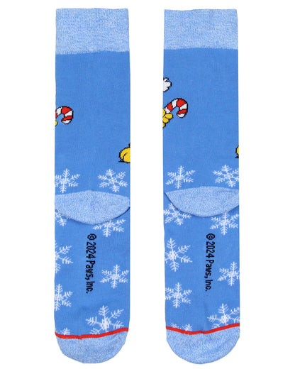 Garfield Socks Men's Holiday Inspired Snowflake Mid-Calf Crew Socks 1 Pair