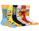 Garfield Men's Socks Don't Know Don't Care Character Inspired 6-Pack Crew Socks