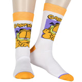 Garfield Men's Socks Don't Know Don't Care Character Inspired 6-Pack Crew Socks