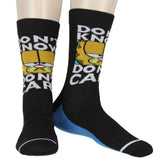 Garfield Men's Socks Don't Know Don't Care Character Inspired 6-Pack Crew Socks