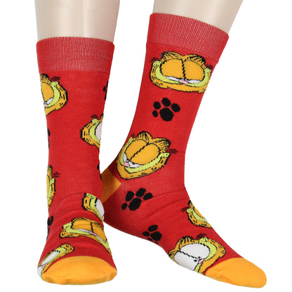 Garfield Men's Socks Don't Know Don't Care Character Inspired 6-Pack Crew Socks