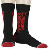 Dungeons and Dragons Men's 2 Pack Dice And Dragon Design Crew Sock