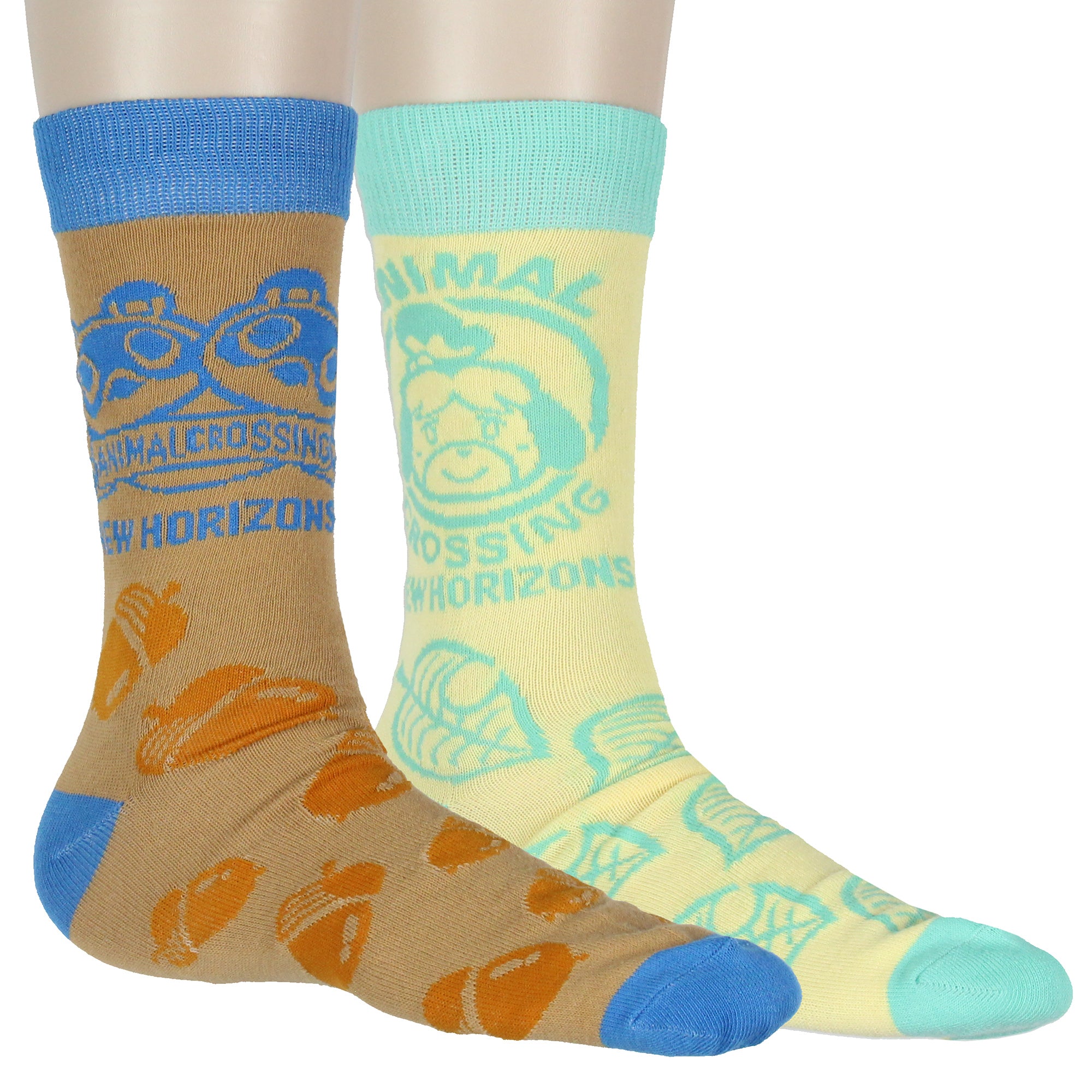 Animal Crossing New Horizons Casual Novelty 2PK Men's Crew Socks Shoe Size 8-12