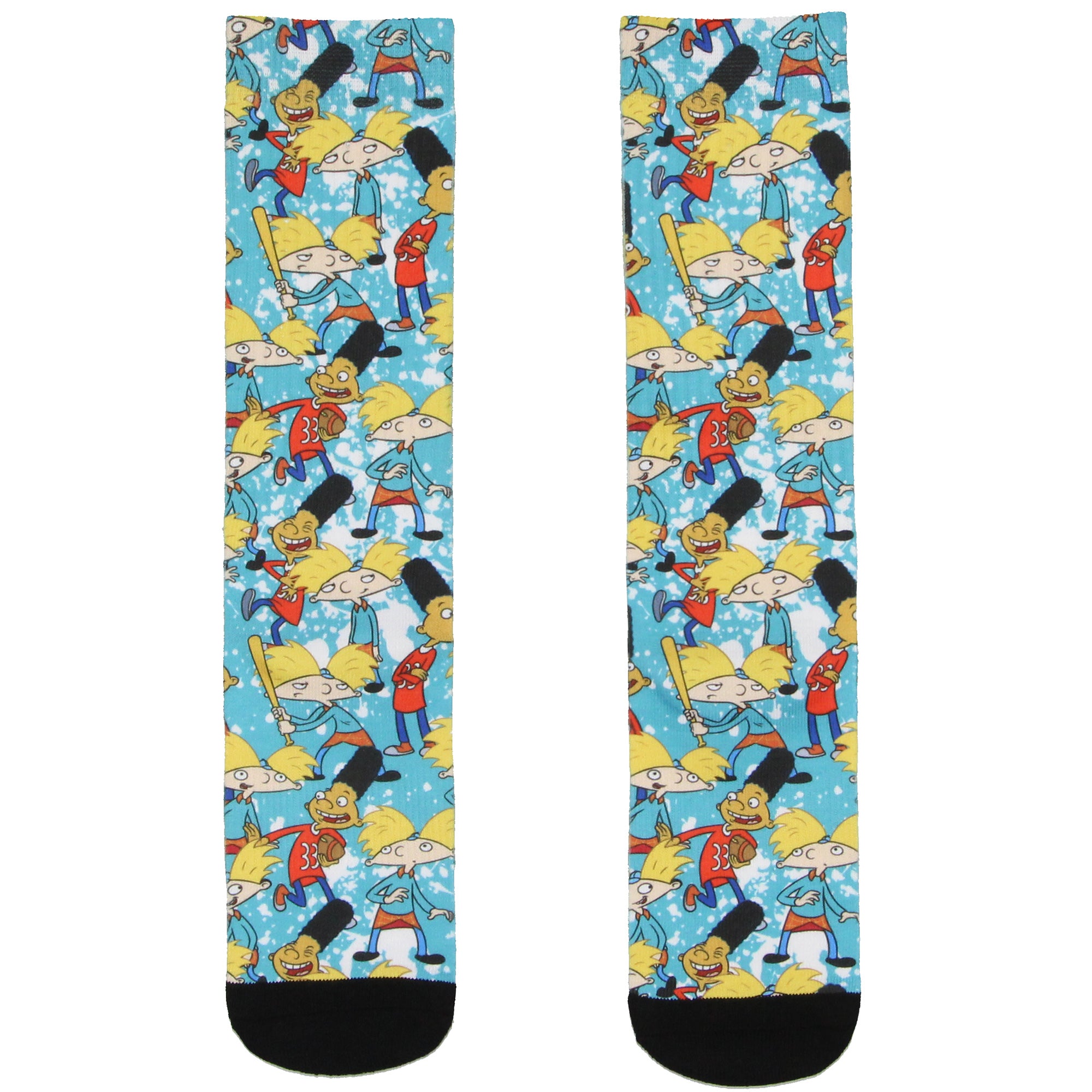 Hey Arnold! Cartoon Arnold and Gerald Men's Sublimated Crew Socks