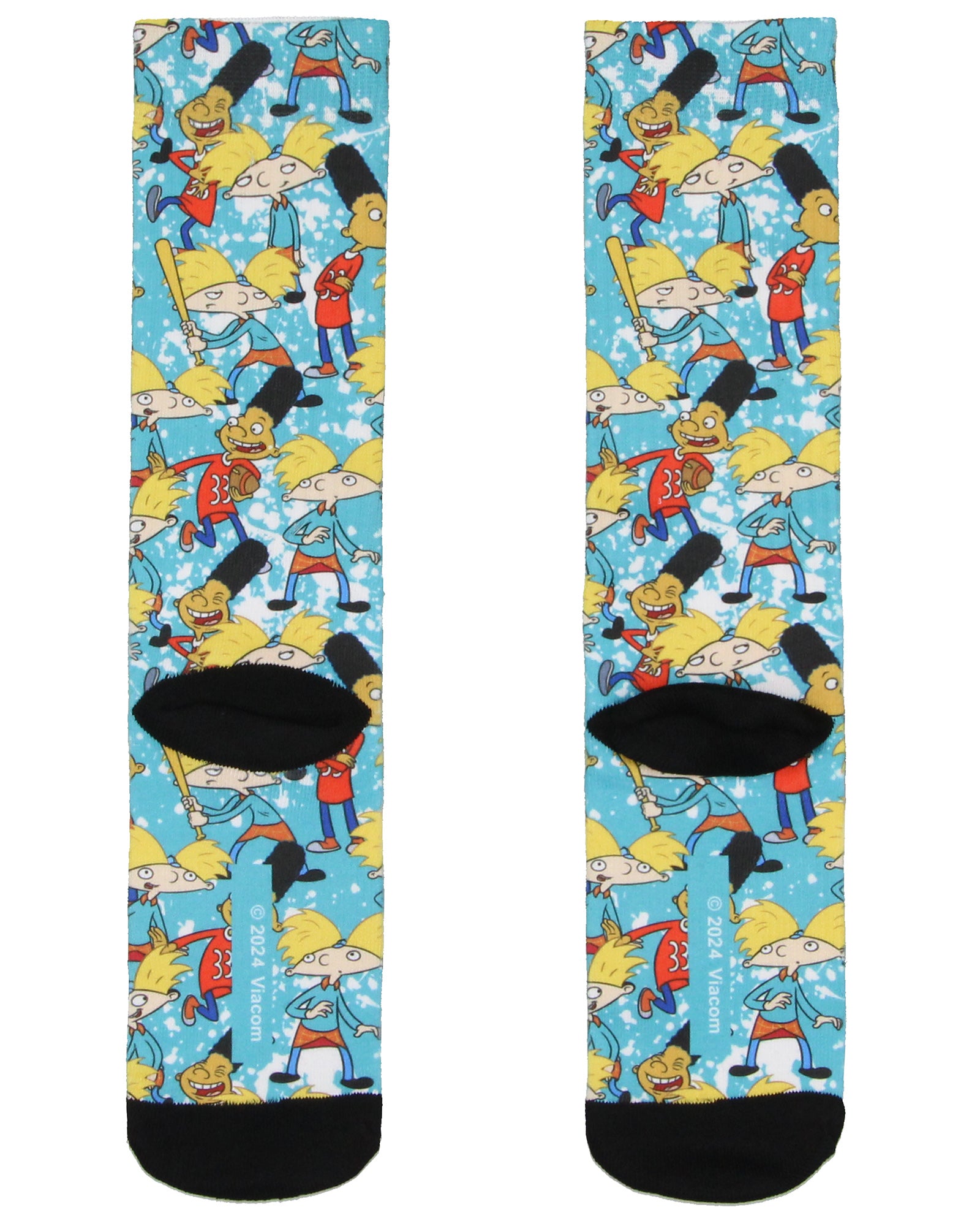 Hey Arnold! Cartoon Arnold and Gerald Men's Sublimated Crew Socks