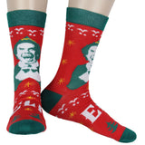 Elf Socks Elf The Movie Men's Buddy Holiday Design Mid-Calf Crew Socks