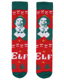 Elf Socks Elf The Movie Men's Buddy Holiday Design Mid-Calf Crew Socks