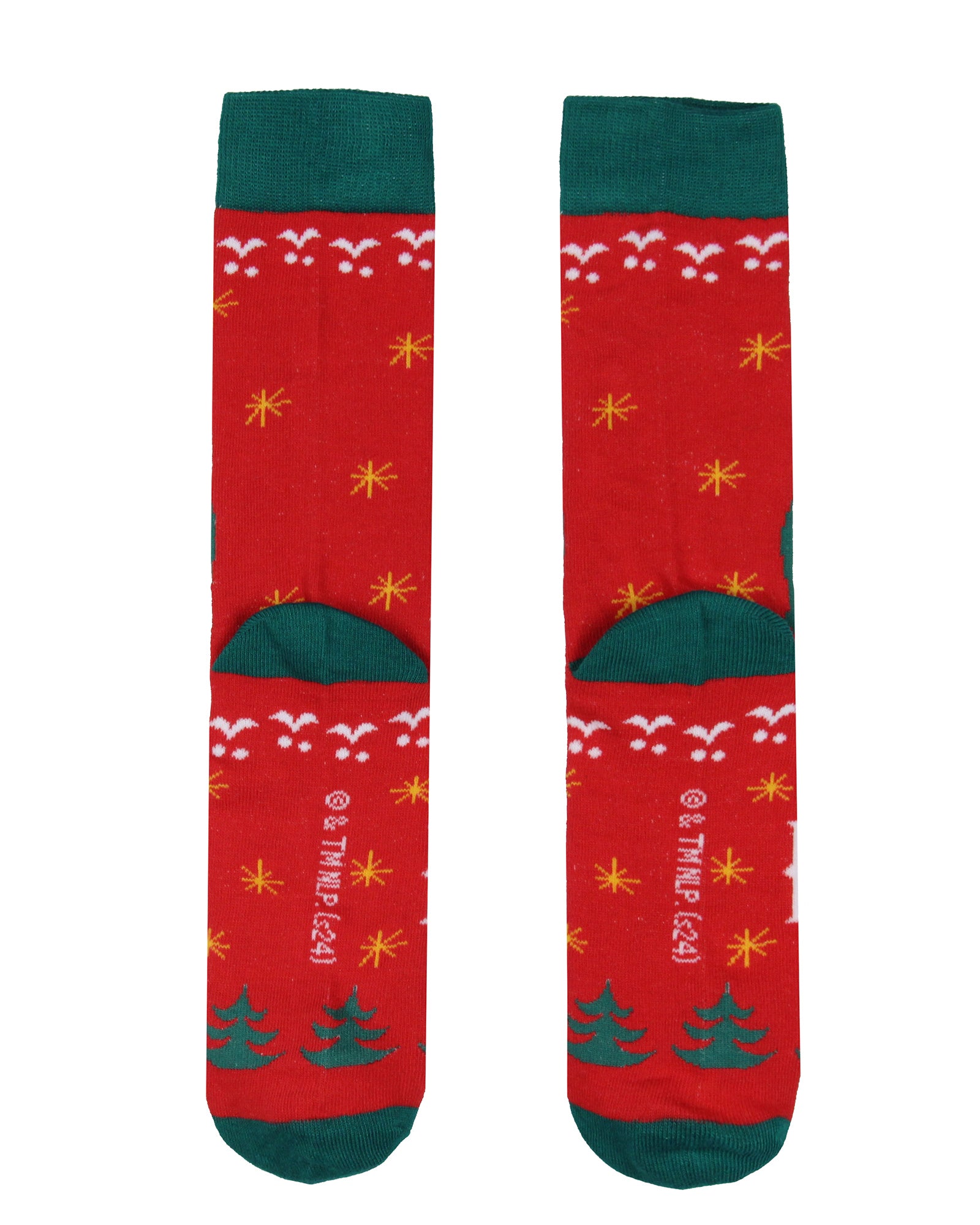 Elf Socks Elf The Movie Men's Buddy Holiday Design Mid-Calf Crew Socks