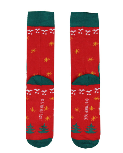 Elf Socks Elf The Movie Men's Buddy Holiday Design Mid-Calf Crew Socks