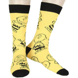 Peanuts Men's Snoopy, Woodstock, and Charlie Brown 2 Pair Adult Crew Socks