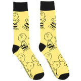 Peanuts Men's Snoopy, Woodstock, and Charlie Brown 2 Pair Adult Crew Socks