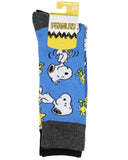 Peanuts Men's Snoopy, Woodstock, and Charlie Brown 2 Pair Adult Crew Socks