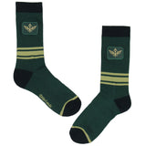 Legend of Zelda Kingdom of Hyrule Patch Novelty Men's Crew Socks Shoe Size 8-12