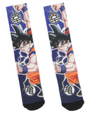 Dragon Ball Z Men's Goku Fighting Stance Design Sublimated Mid-Rise Crew Socks