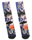 Dragon Ball Z Men's Goku Fighting Stance Design Sublimated Mid-Rise Crew Socks