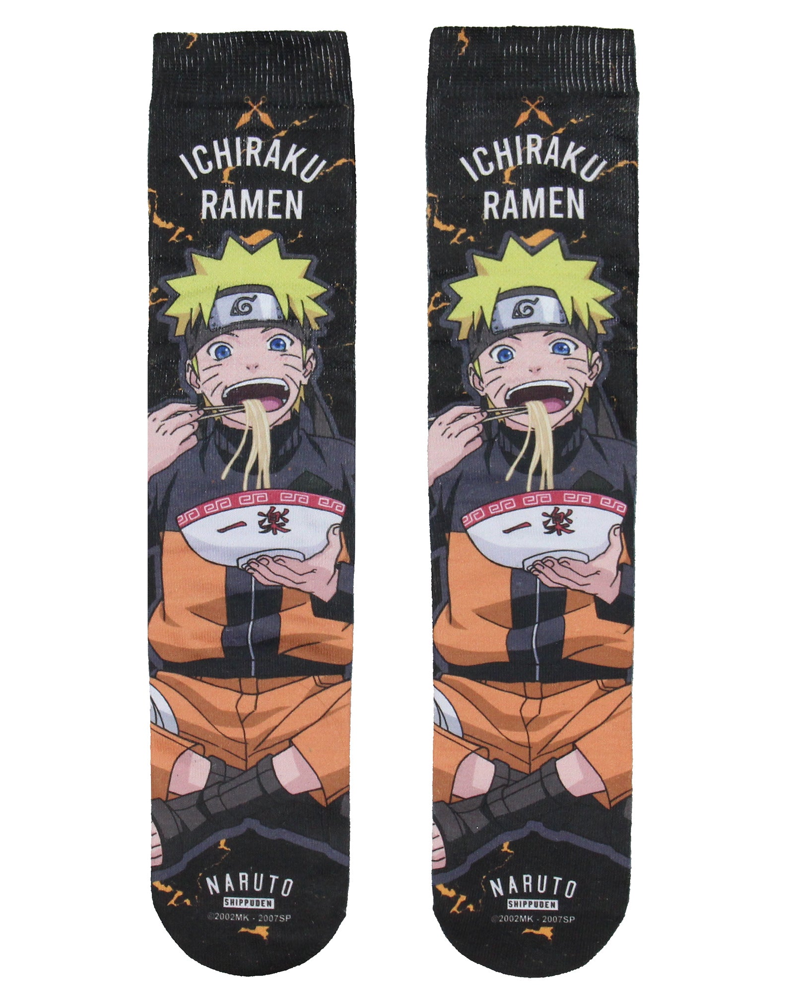 Naruto Men's Ichiraku Ramen Shop 2-Pack Mid-Calf Crew Socks