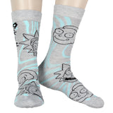 Rick & Morty Character Panic Face Knit Crew Sock