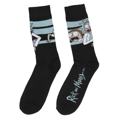 Rick & Morty Character Panic Face Knit Crew Sock